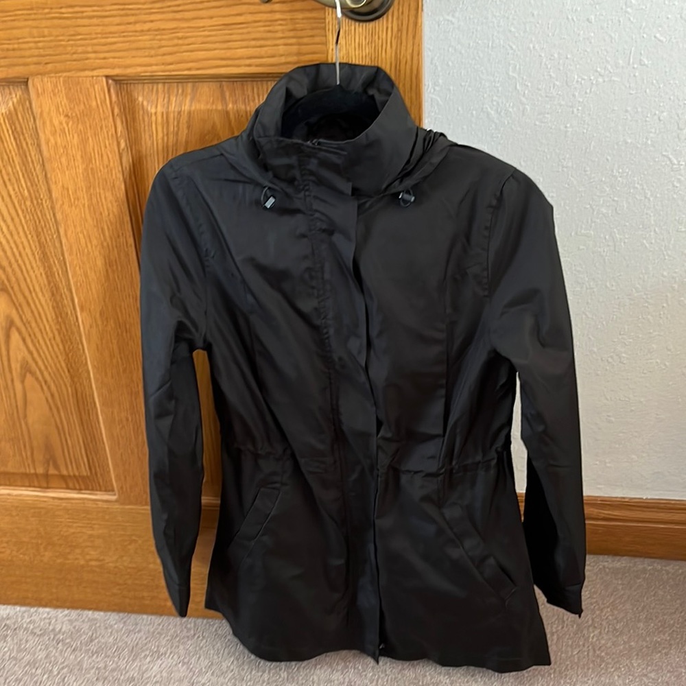 Black rain coat